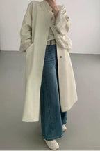 Relaxed Midi Blend Panel Design Overcoat