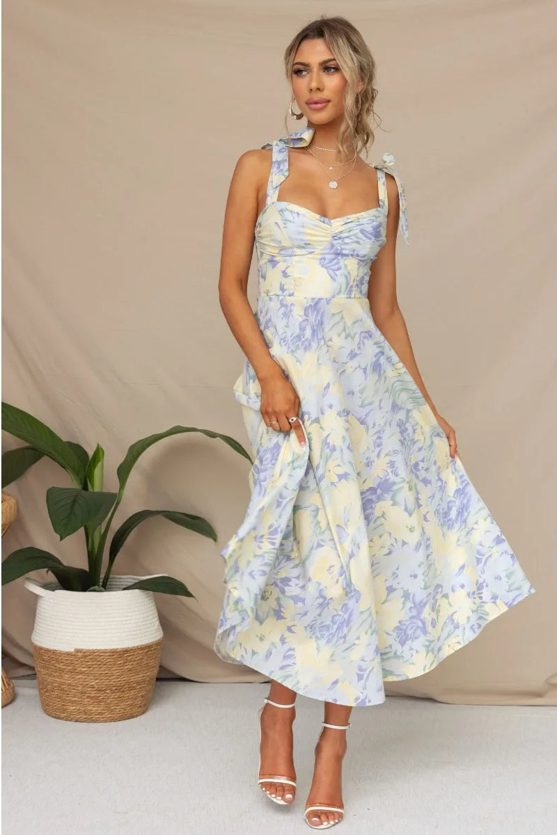Boho Sleeveless Maxi Floral Dress Main image
