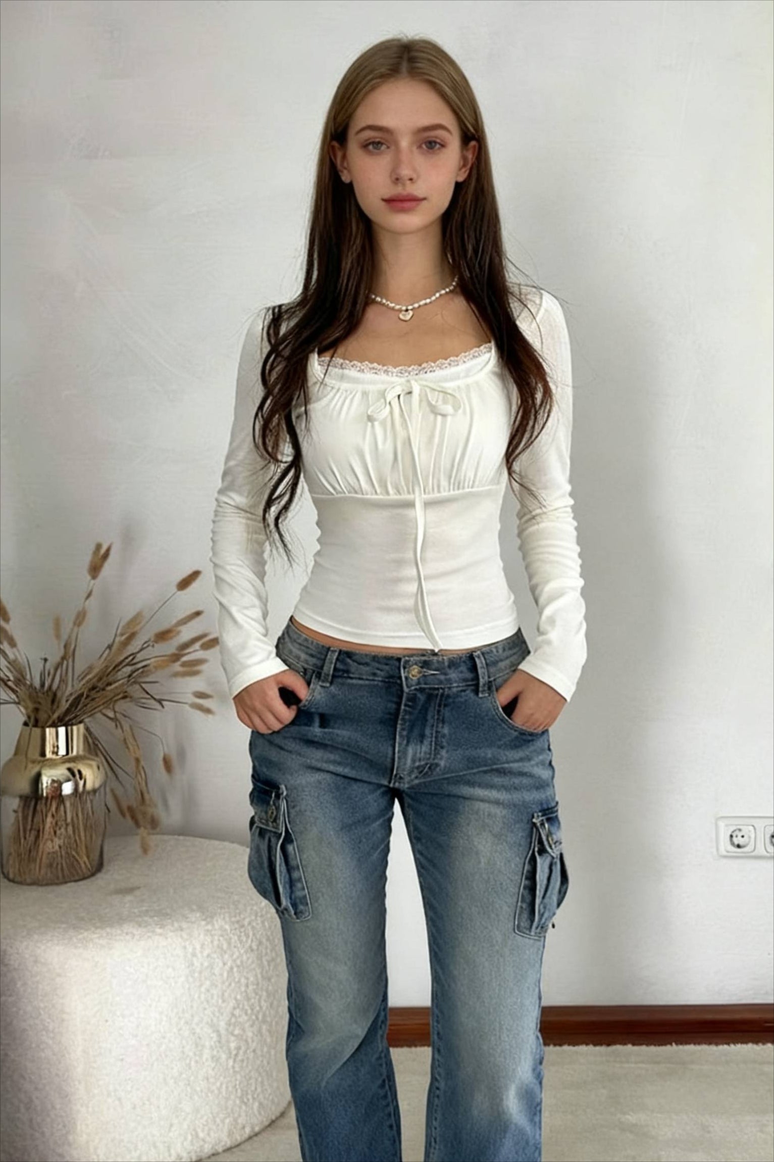 Coquette Bow Ruched Bust Top Main image