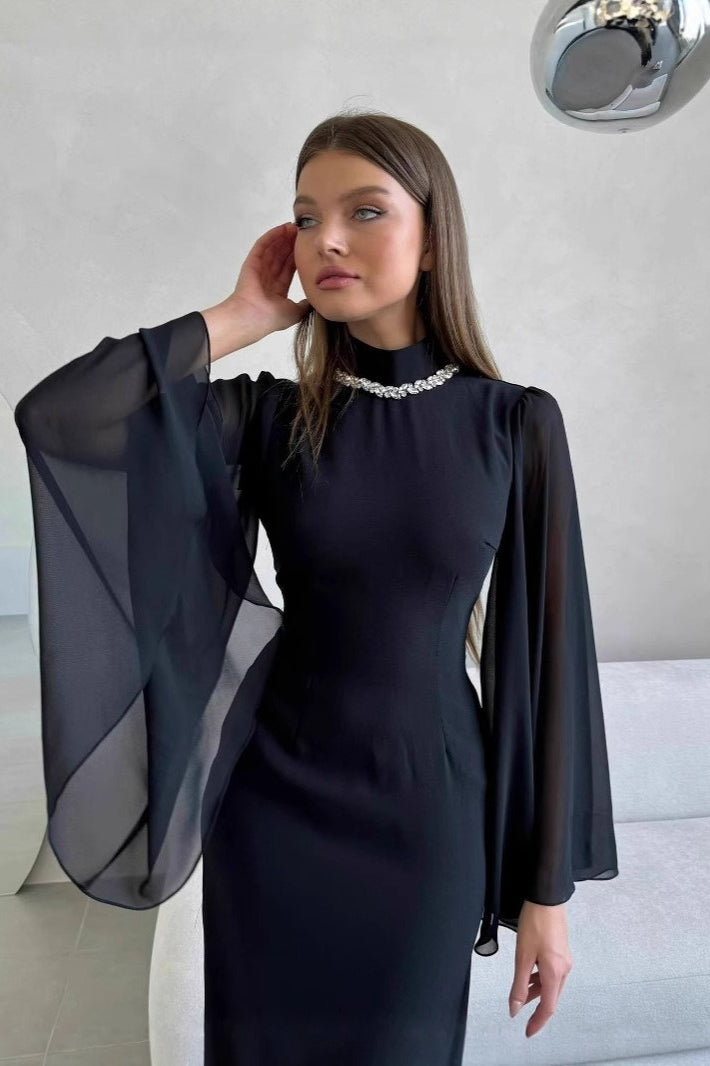 Mesh Panel Pearl Prom Dress Secondary image