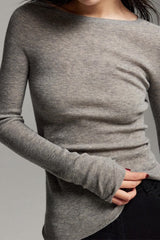 Seamless Silk Touch Crewneck Knit Top
