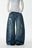 Star Panel Deconstructed Barrel Leg Jeans