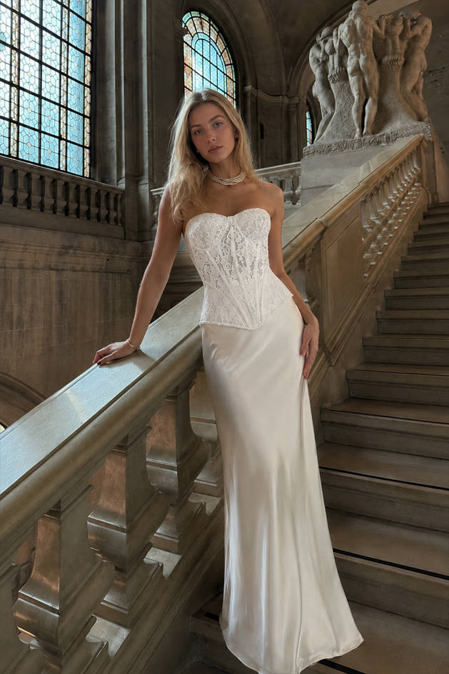 Lace Bustier Bodycon Formal Dress