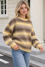 Ombre Crew Neck Relaxed Sweater