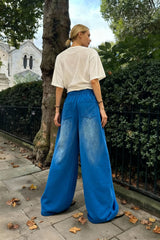 Y2K Oversized Blue Sweat Pant