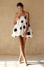 Polka Dot Print Bodycon Mini Dress
