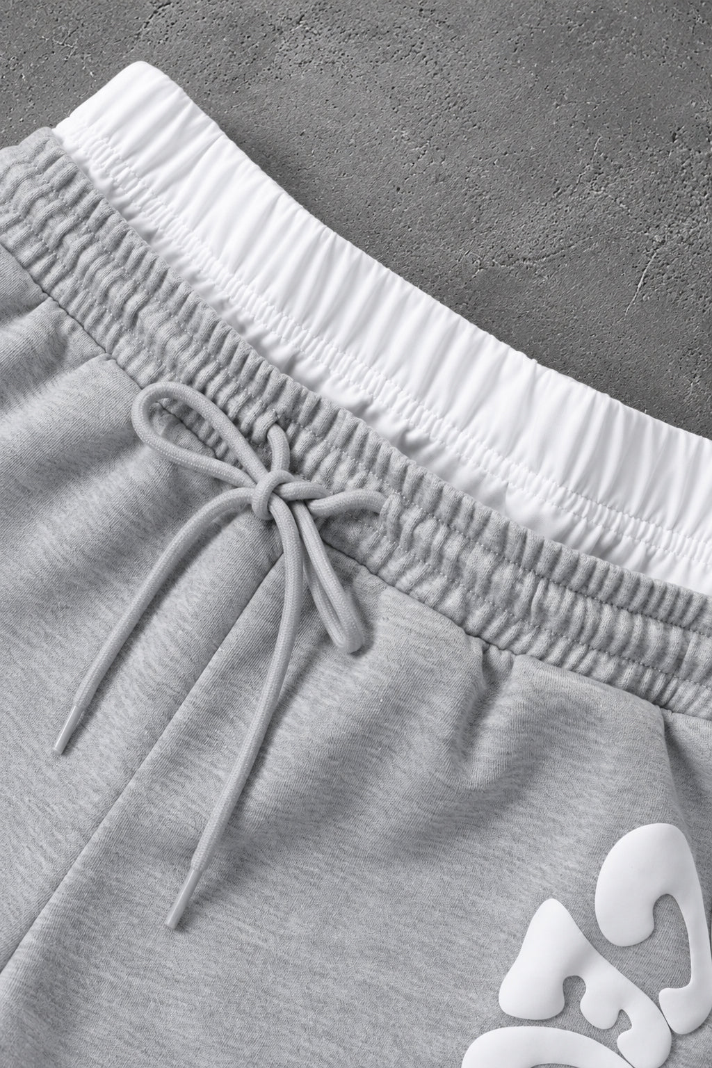 Letter Graphic Drawstring Wide Leg Sweatpants