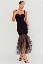 Panel Detail Bodycon Slip Dress