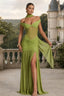 Strapless Backless Mesh Ruched Slit Party Dress