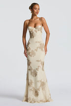 Chic Open-Back Maxi Party Dress
