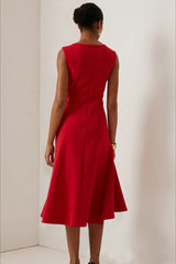 Sleeveless Round Neck Elegant Cocktail Dress