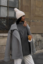 Sherpa Lined Motorcycle Style Coat