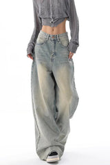 Vintage Wide Leg High Waist Jeans