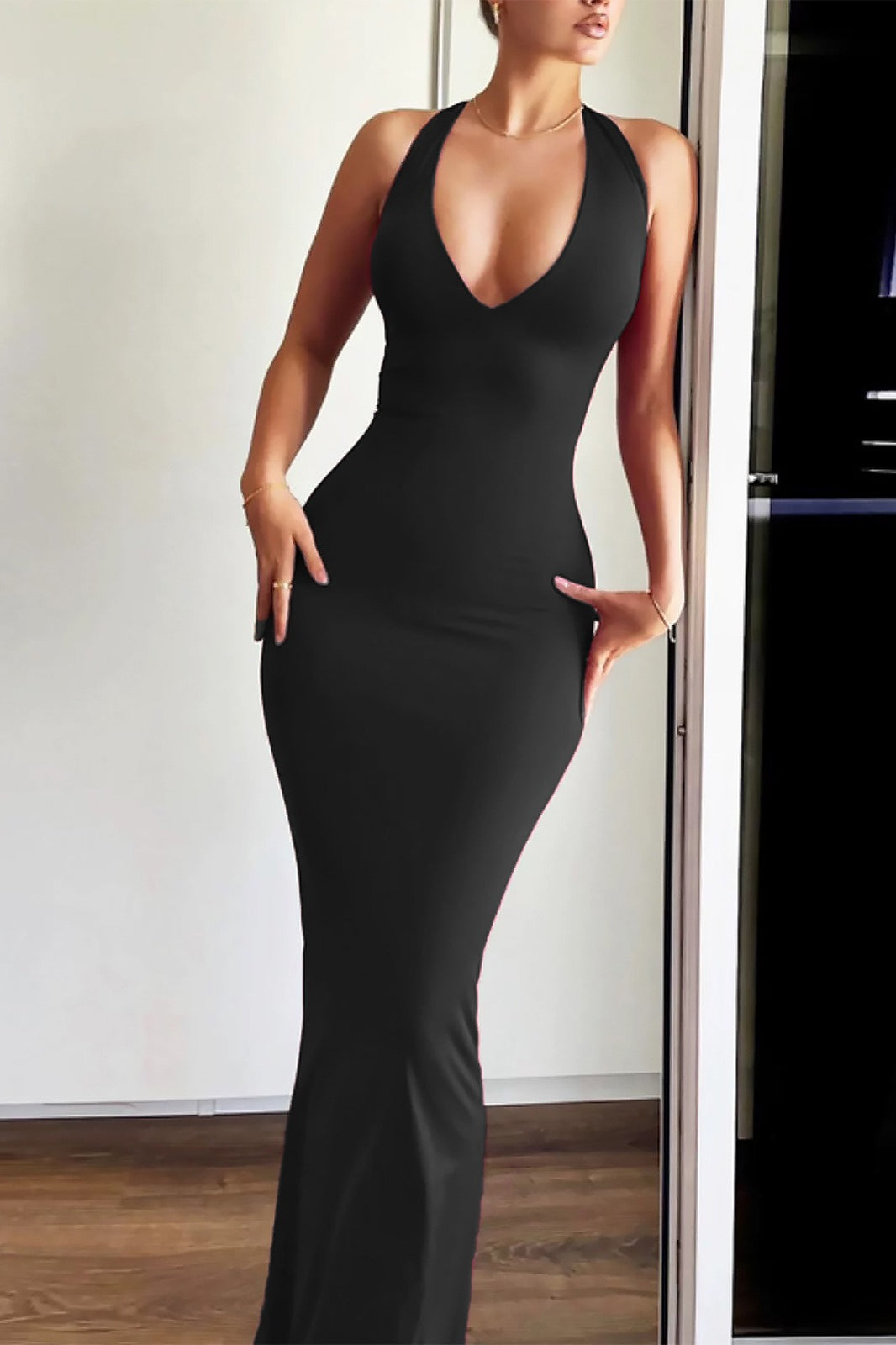 Halter Sleeveless Backless  Bodycon Dress Main image
