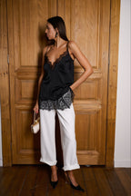 Longline Lace Hem Cami Top
