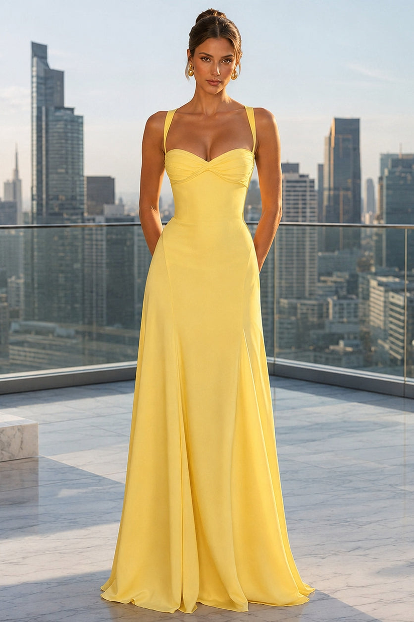 Solid Low Cut Strappy Cross Back Party Dress Main image