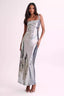 Backless Slim Spaghetti Strap Sequin Dress