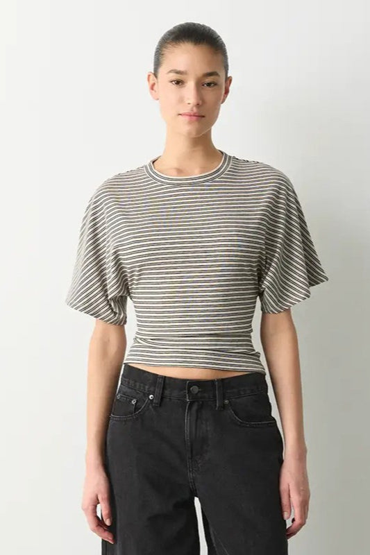 Striped Crew Neck Slim Fit Short Sleeve Tee