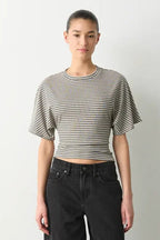 Striped Crew Neck Slim Fit Short Sleeve Tee