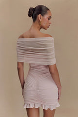 Strapless Ruched Bodycon Mini Dress