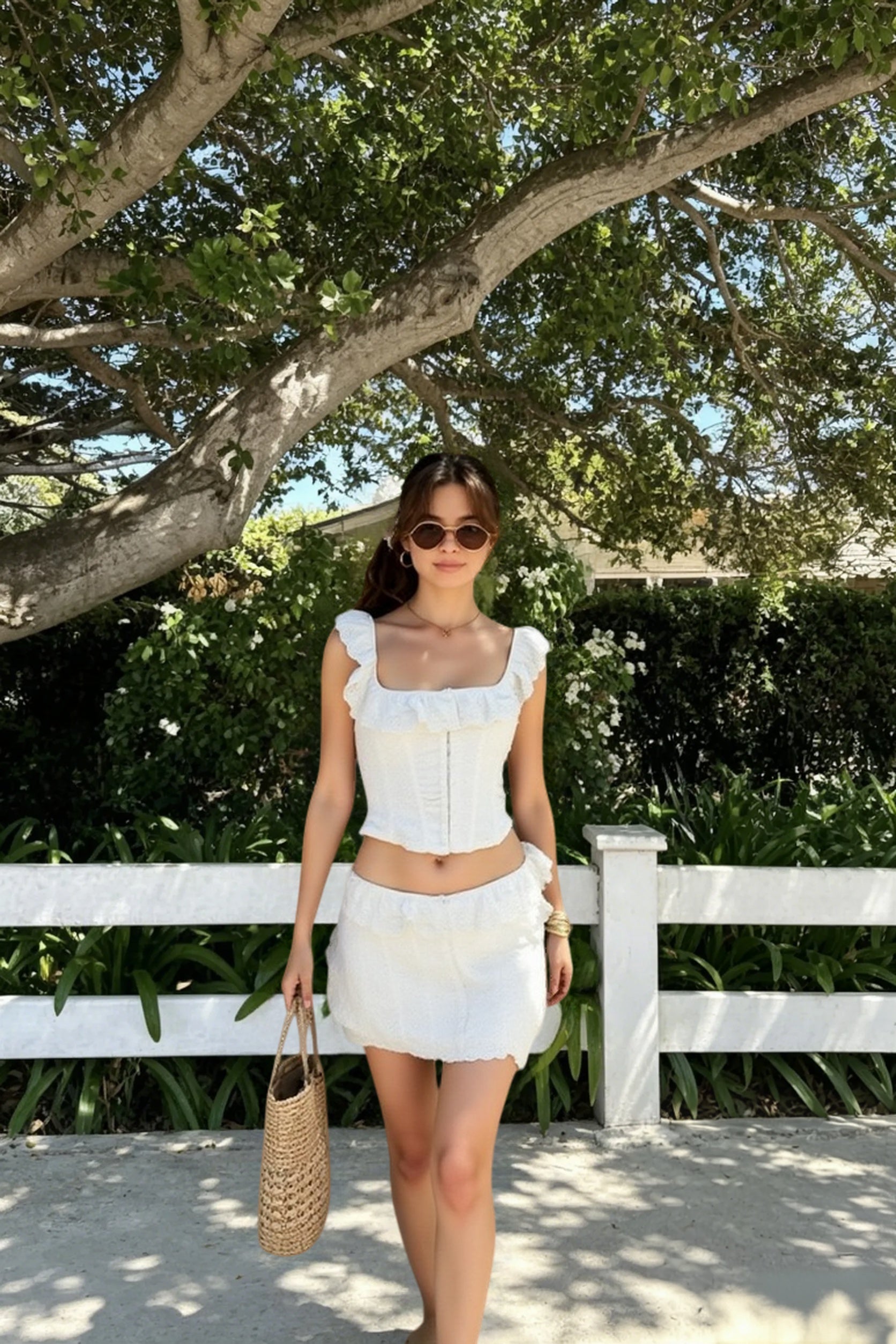 Lace-Up Corset Crop Cami Top Secondary image