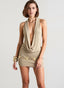 Sequin Halter Sleeveless Party Mini Dress