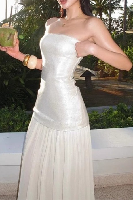 Heavy Sequin Strapless Maxi Prom Dress Secondary image