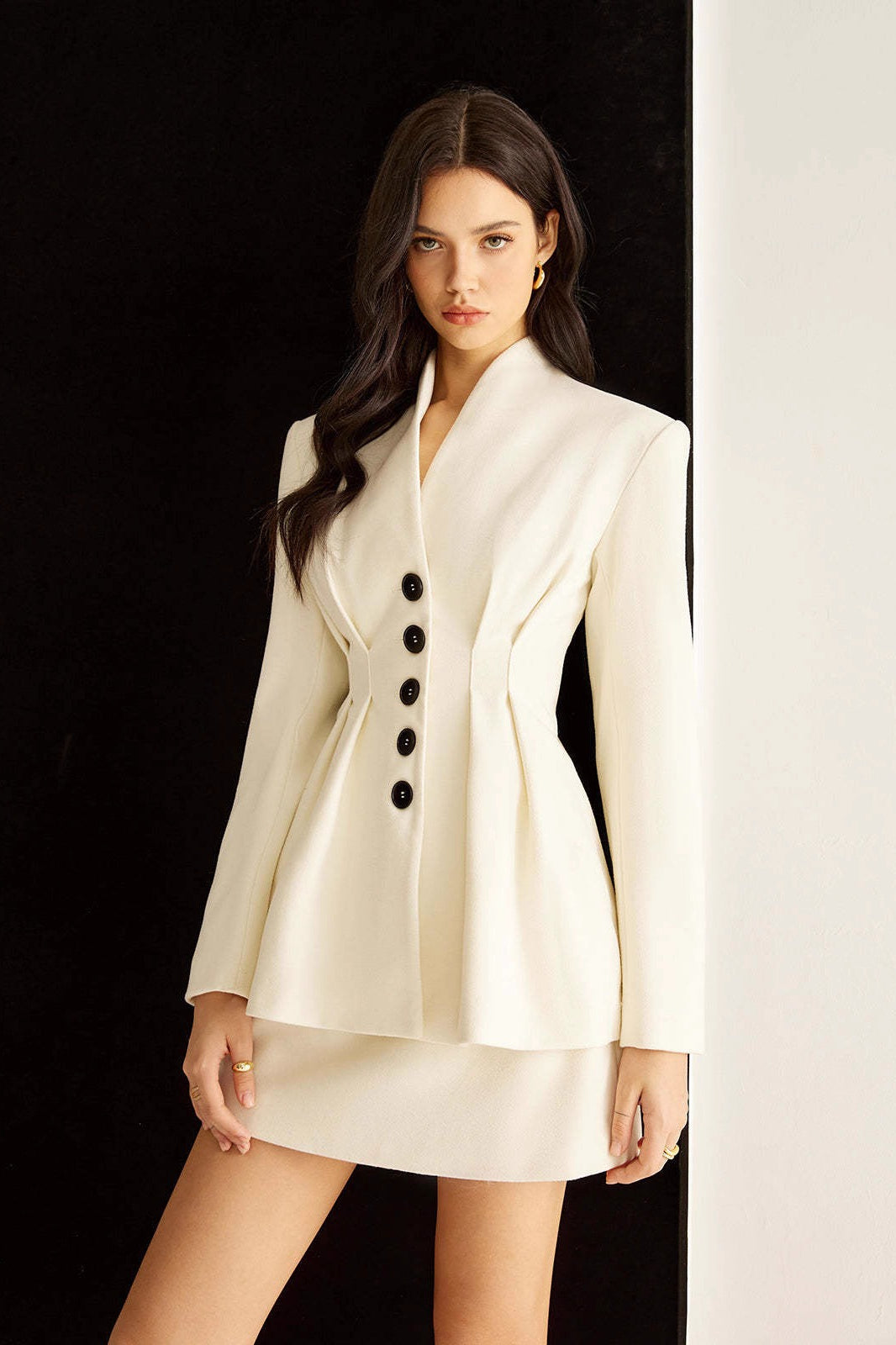Tailored Ruched Waist Blazer Main image