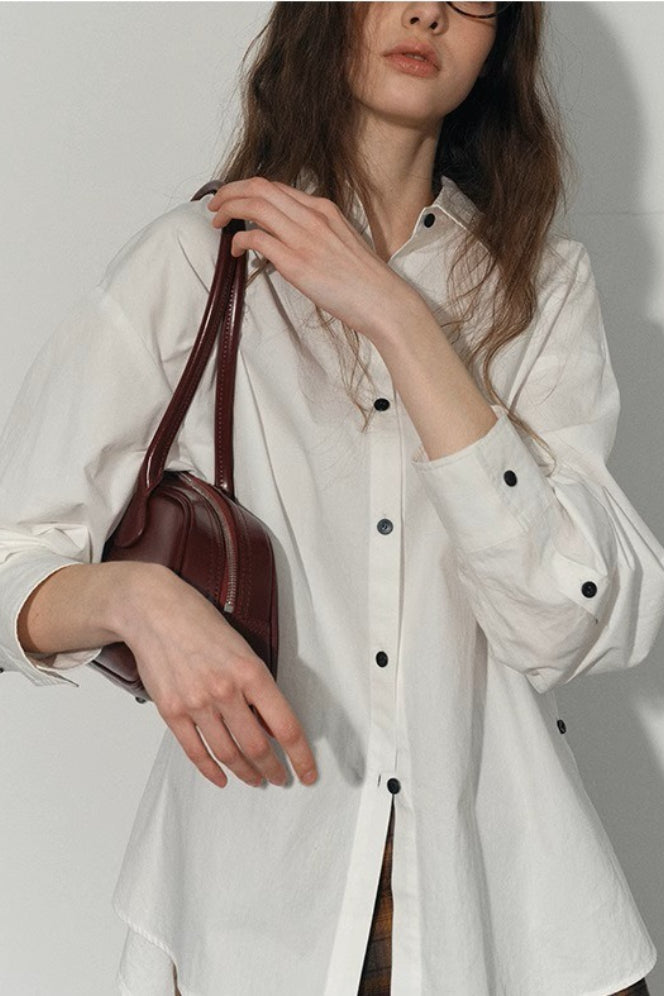 Relaxed Button Front Blouse Main image