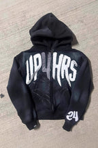 Bold Geometric Print Hoodie