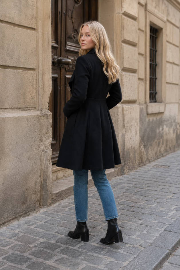 Belted Wool Long Coat