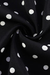 Polka Dot Print Strapless Backless Bodycon Maxi Dress