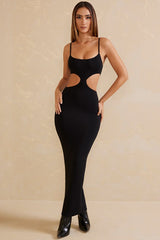 Spaghetti Strap Low-Back Maxi Party Dress