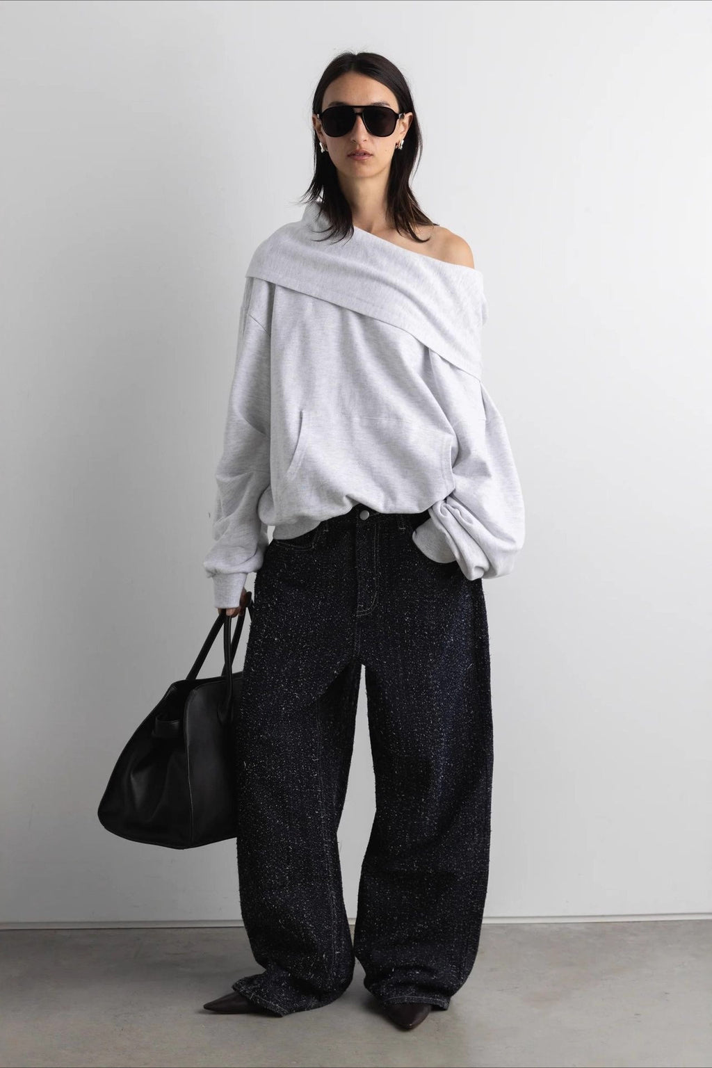 Off Shoulder Spring Print Hoodie