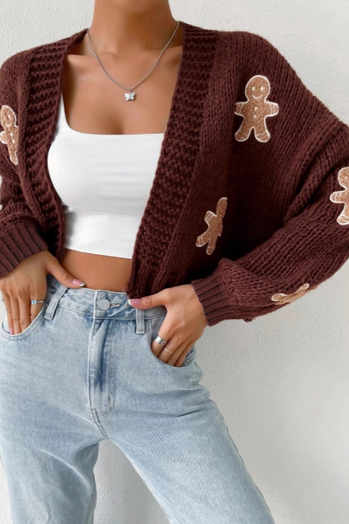 Cute Gingerbread Crop Sweater Main image