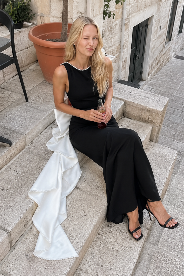 Elegant Bow Slim Fit Party Dress