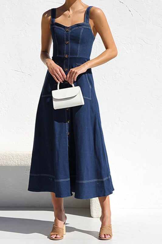 Casual Button-Up Denim Dress Secondary image