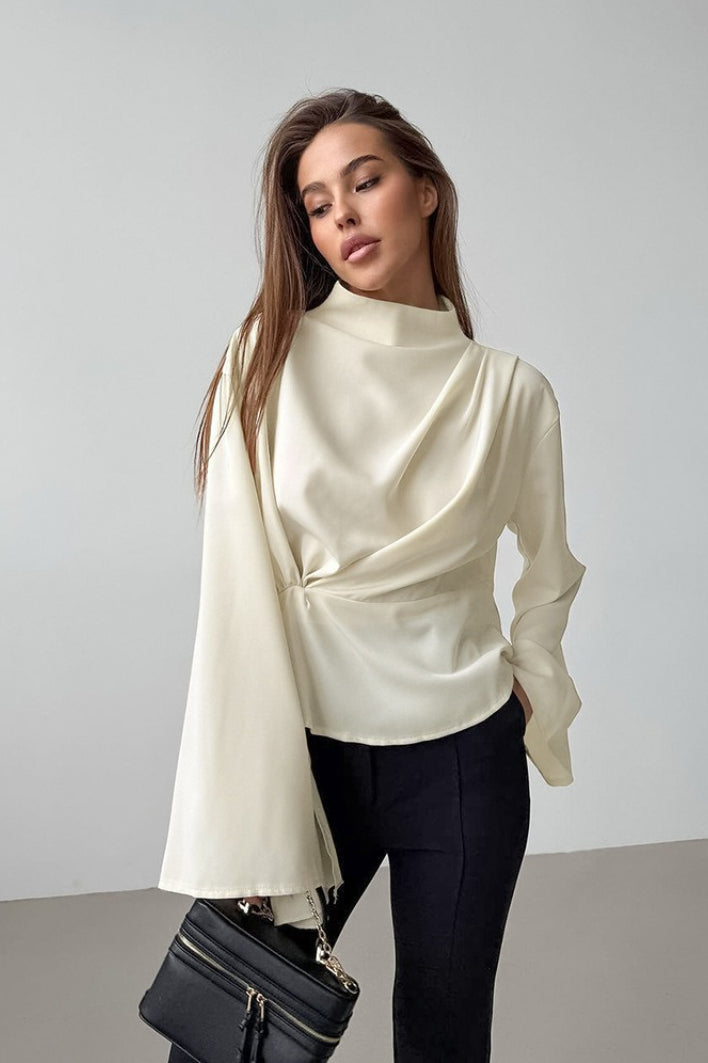 Mandarin Collar Chiffon Blouse Main image