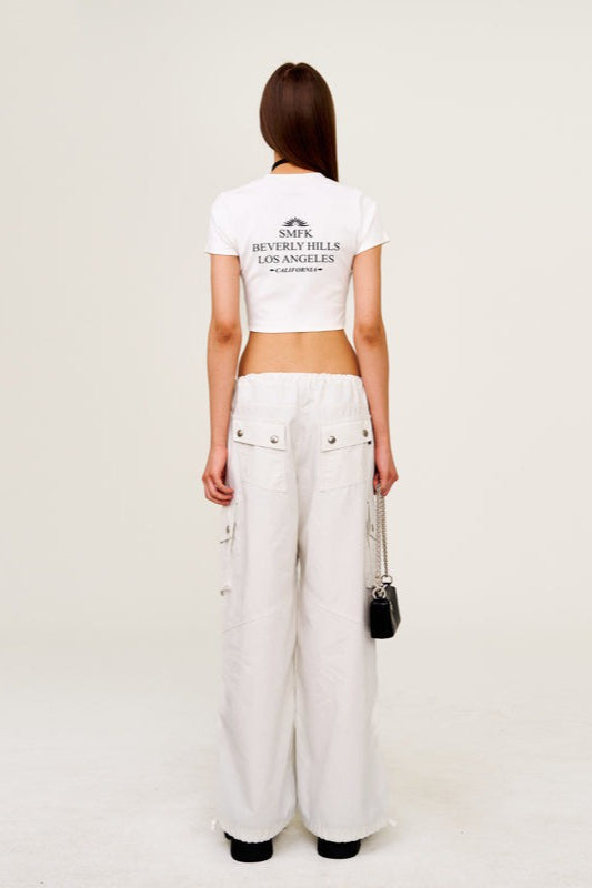 Cropped Fitted Crewneck T-Shirt Secondary image