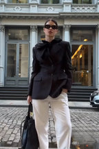 Elegant Fitted Single-Button Blazer