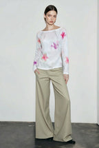 Floral Wide Collar Sheer Cover Up