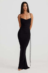 Solid Color Bodycon Slip Party Dress