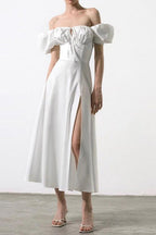 Tie Strap Split Hem Maxi Dress