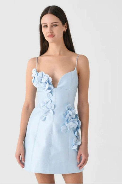 Floral Strapless Backless Mini Graduation Party Dress Secondary image