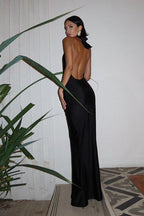 Backless Slit Maxi Dress