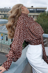 French Retro Dot Blouse