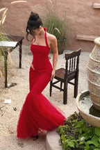 Halter Mermaid Party Dress
