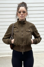 Industrial Ribbed Denim Jacket