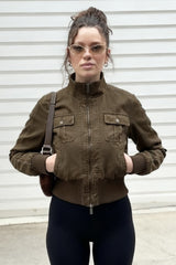 Industrial Ribbed Denim Jacket