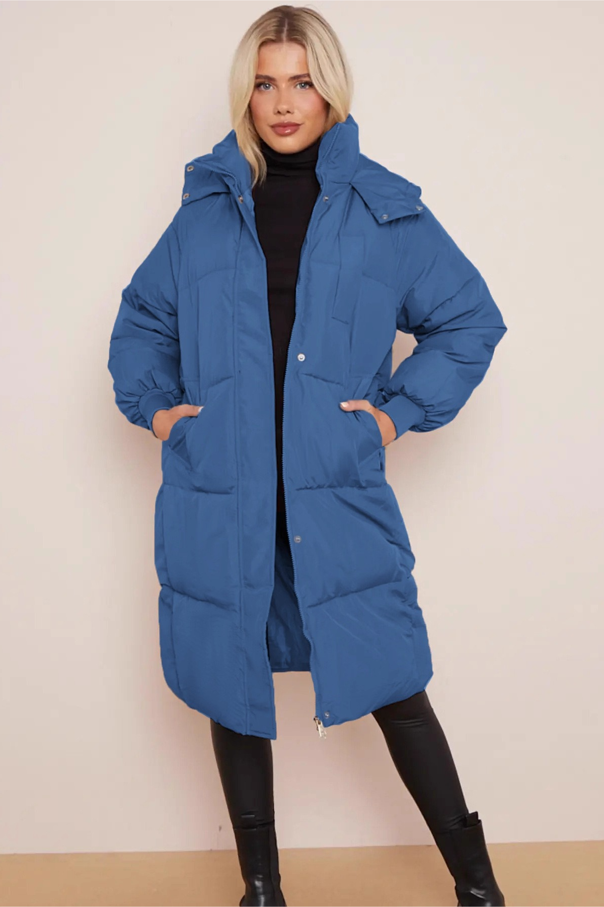 Thick Padded Hooded Mid-Length Winter Overcoat Secondary image